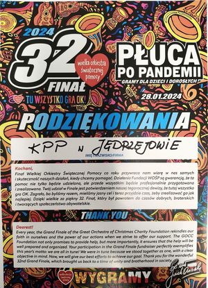 Jędrzejowscy policjanci podczas WOŚP 2024